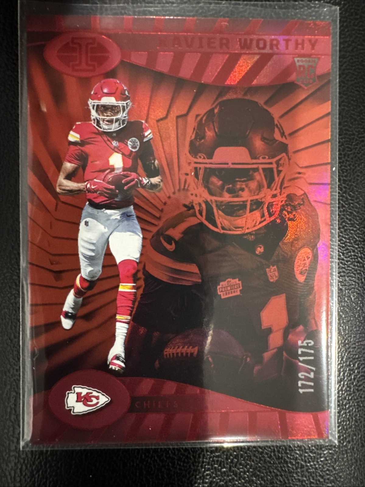 2024 Panini Illusions - Xavier Worthy #45 Trophy Collection Red /175 (RC)