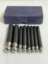 Vintage Dapping Punch Tools Jewelry Making Set Of 8  5- 12 