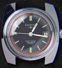 Orologio Lucerna Diver Quadrante Nero Uomo Carica Manuale Vintage -- Ricambi/Riparazioni