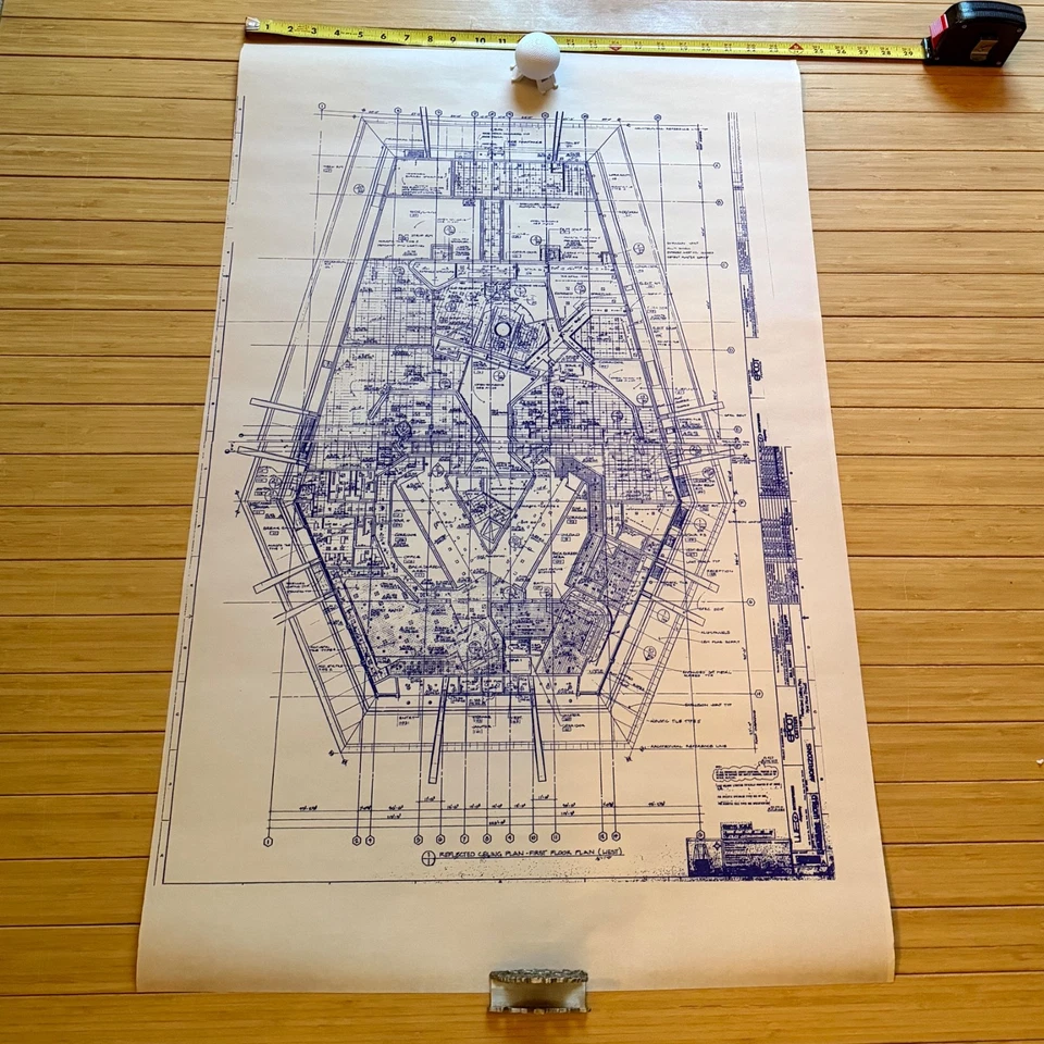 Disney Epcot Horizons Blueprint | Plano de techo reflejado 1er piso (oeste) reproducción Foto 2 de 4
