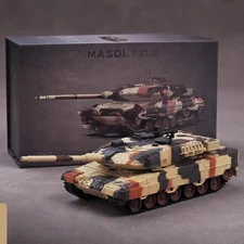 Masdi 1:64 Leopard 2A6 Armored Vehicle Alloy Tank Model Collectible Ornament