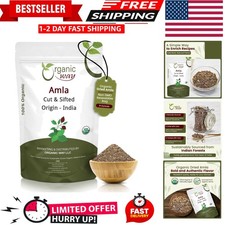 Organic Dried Amla/Indian Gooseberry - 8 Oz Cut Sifted Treasure