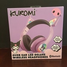 Sanrio Kuromi Wireless Light Up Bluetooth Headphones Built In Mic NEW