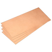 Pure Copper Sheet, 4pcs 4" x 2" x 0.03" 20 Gauge T2 Copper Metal Plate