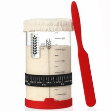 Sourdough Starter Jar Kit, 24 OZ Wide Mouth Sour Dough Starter Jars Glass, Sourd