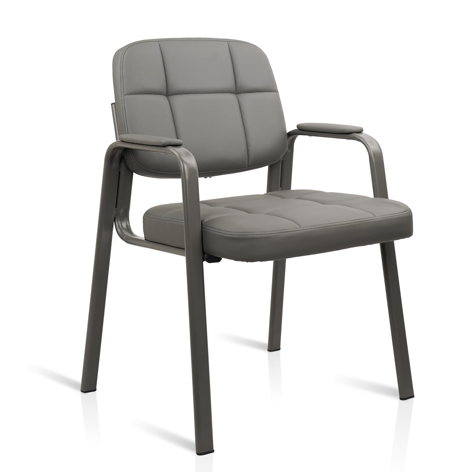 Bonded Leather Padded Armrest Conference Desk