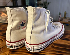 Converse Chuck Taylor All Star Men's High Top White Canvas Lace-Up Sneakers