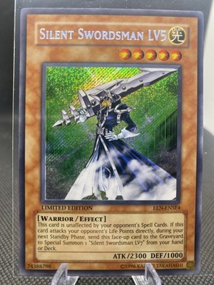 konami yugioh silent swordsman lv5 elemental energy EEN-ENSE4 limited edition s 
