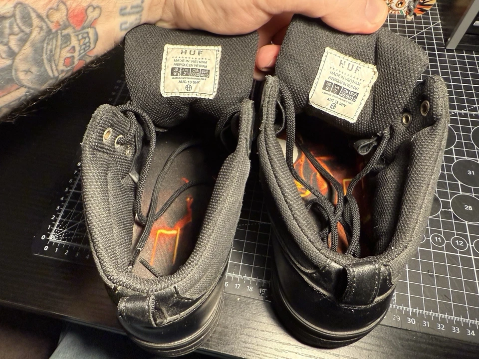 Botas DS HUF X Wu-Tang Clan HR-1 - 36 Cámaras 20 Aniversario Talla 8 Zapatos Foto 3 de 4