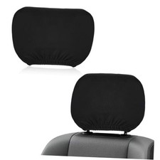 2Pcs Satin Headrest Cover, Adjustable Anti-Dirty Satin Car Head Rest Covers
