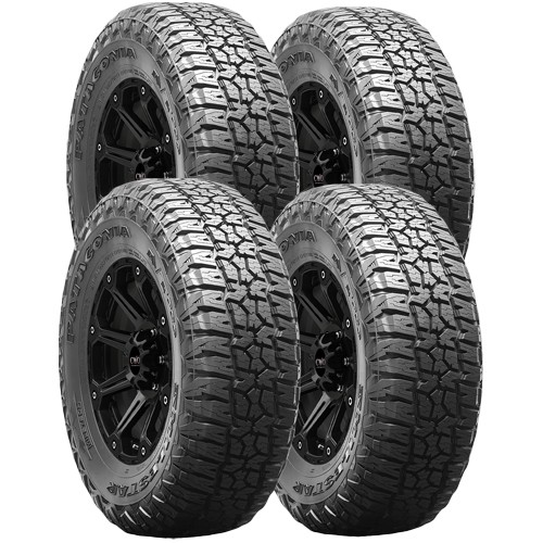 (QTY 4) LT225/75R16 Milestar Patagonia A/T Pro 115/112S LRE Black Wall Tires