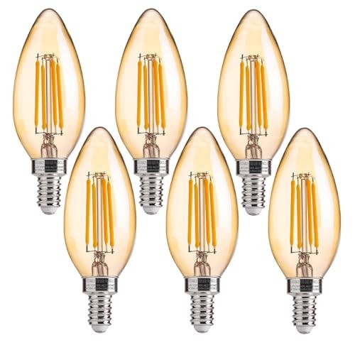 40W Equivalent LED Chandelier Light 6 Count (Pack of 1) 2200k Warm White