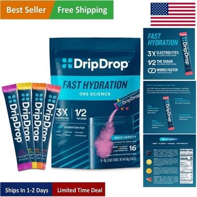 Hydration Packets - Bold Variety Pack with Essential Electrolytes - 16 Sticks
