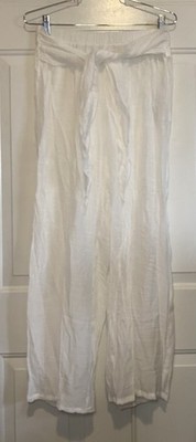 Cupshe Women s Beach Size Small Swim Coverup Pants Sheer White NWT Stretch Tie