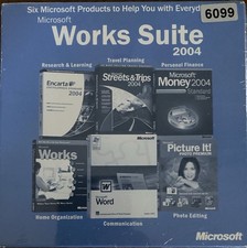  Vintage Microsoft Works Suite 2004 BOXED DVD  Includes Key and Product Codes 