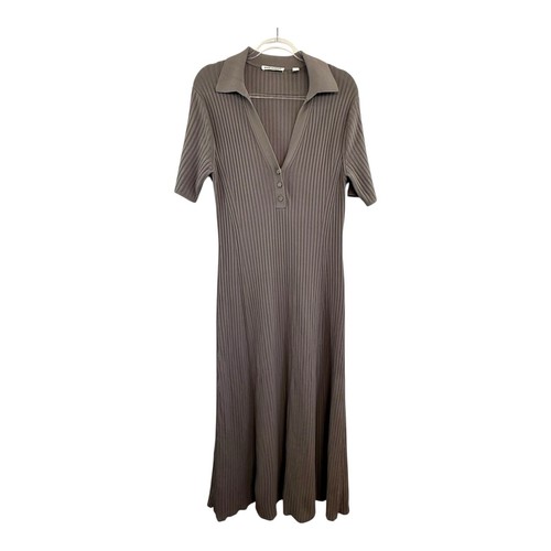 Country Road size XL 16 (12 US) Taupe Beige Compact Ribbed Knit Polo Dress - Bild 3 von 24