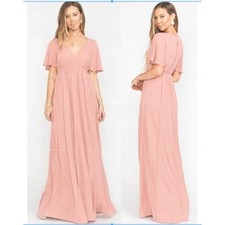 Show Me Your Mumu Emily Empire Maxi Dress Rustic Mauve Bridesmaids Dress MEDIUM