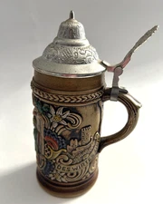 Vintage German Beer Stein Original Gerzit Gerz Ein Gutes Bier Des Wirtes Zie RW