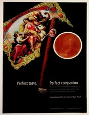 Black Pearl Cigar Coffee Magazine Ad Print Vintage Lithograph Full Page 2000s