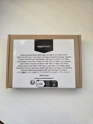 Amazon Basics USB-C-auf-USB-C 2.0-Schnellladekabel, geflochtenes Nylonkabel