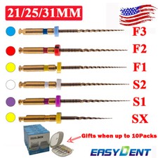 6Pcs Dental Endo Rotary Files X-Pro Gold Taper Endodontic Files root canal File