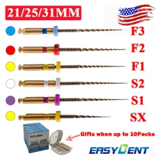 6Pcs Dental Endo Rotary Files X-Pro Gold Taper Endodontic Files root canal File