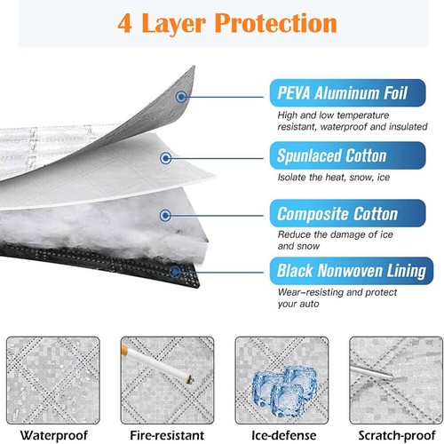 Parabrisas trasero de coche ventana trasera cubierta de nieve parasol escarcha hielo protector contra polvo - Imagen 3 de 8