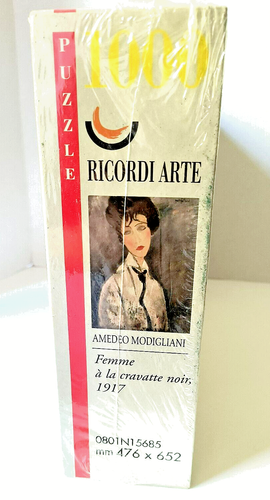 Rare: Puzzle 1000 Modigliani, Portrait of a Woman in a Black Tie, 18.7" x 25.7" - Picture 4 of 9