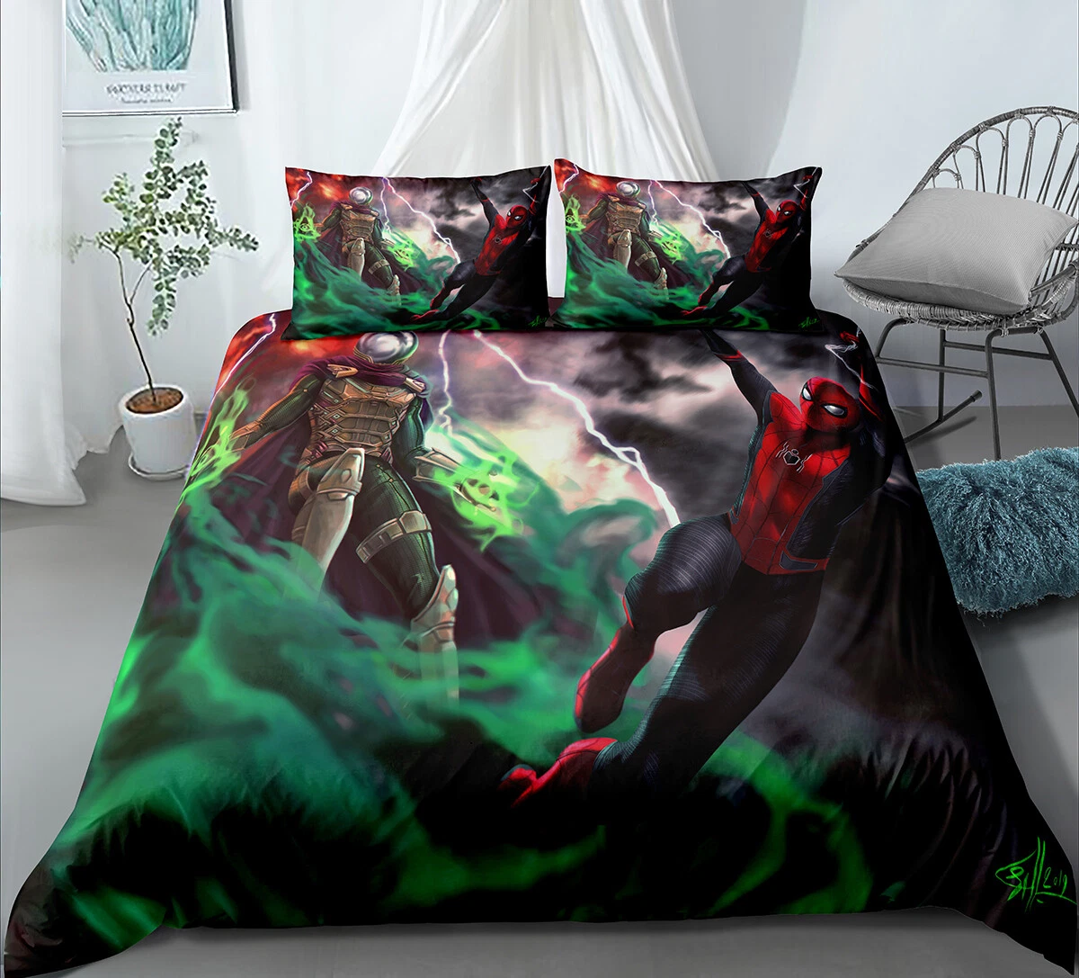 Spiderman Bedding Set, Bedroom Decoration