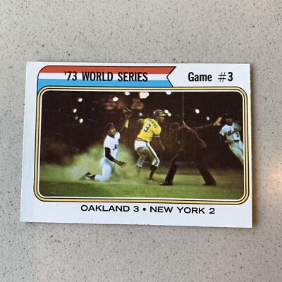 1974 # 474  73 World Series Game # 3 Oakland A s New York Mets Topps Baseball