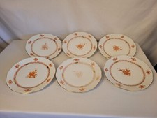 Herend, Apponyi orange, Handgemalt, 6 Speiseteller, 25,5 cm
