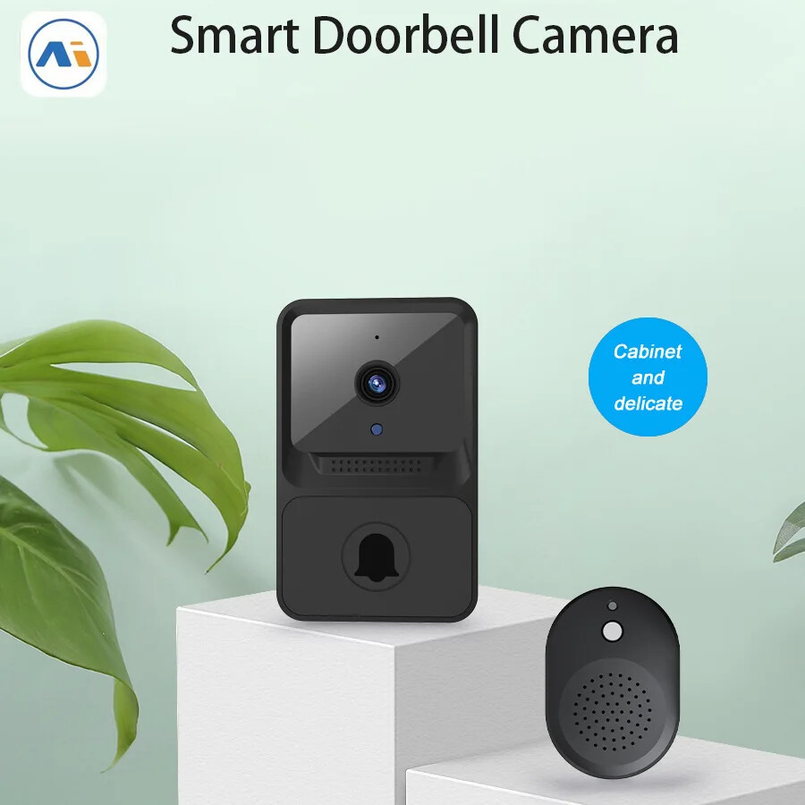 Wireless Doorbell Wifi Outdoor Hd Camera Night Vision Intercom For Home Monitor-image