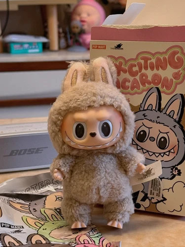 POP MART LABUBU-The Monsters-Macaron-Plush Dolls Toy Figure Blind Box-Toffee - Picture 3 of 13