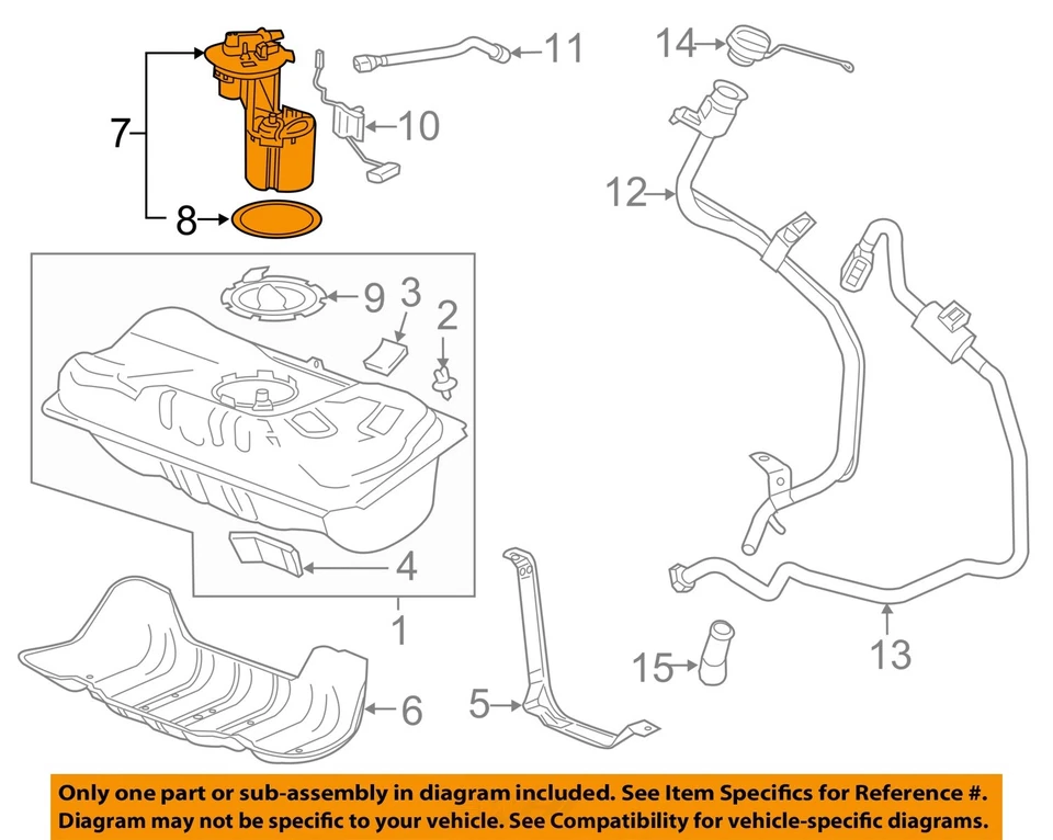 Used Fuel Pump fits: 2017 Chevrolet Volt pump assembly tank mounted Grade A Foto 3 de 4