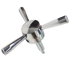 Premiun 3 Spoke Round Shaft Gun Safe Handle With Chrome Finish Free Shipping