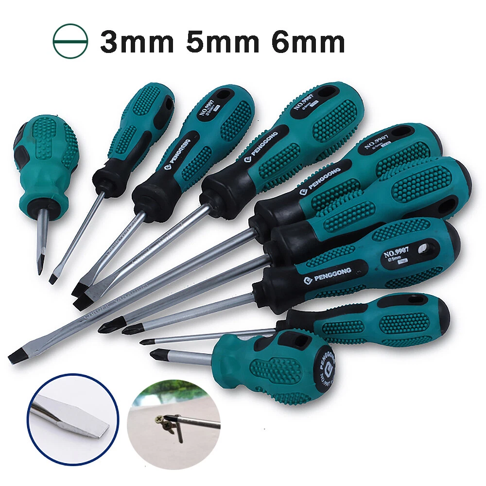 Magnetic flat clearance head screwdriver