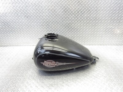 Harley Davidson FLHTC Gas Tank Vivid Black with Silver Pinstripes