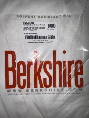 Berkshire ProjX 700 12″x 12″ Polyester Wipes Multi-Use Cleaning Wipes (150 CT) - Picture 7 of 8