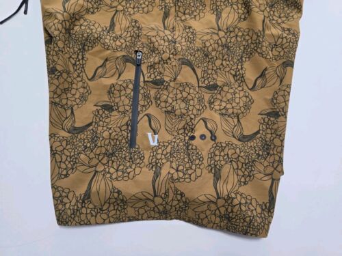 Pantalones cortos Vuori para hombre 36x8 estampado gráfico infinito con cremallera bolsillo marrón dorado - Imagen 18 de 24