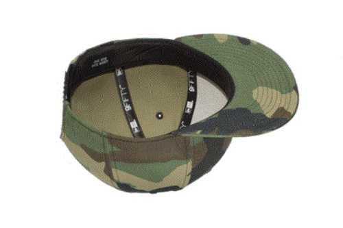 CAMO New Era NE400 9Fifty Hat/Cap w/ Black White USA Flag Flat Brim Snap Back - Picture 4 of 4