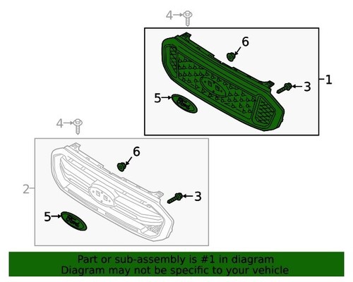NEW OEM Ford Radiator Grille Assembly Chrome KB3Z-8200-F Ford Ranger XLT 19-23 - Bild 3 von 5
