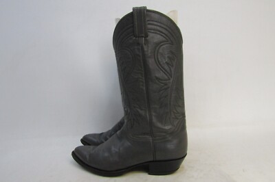 TONY LAMA Gold Label Mens Size 9.5 D Gray Leather Cowboy Western Boots Tony Lama Gold Label Vintage Blue Gray Cowboy Boots Mens 9 D  main image 4