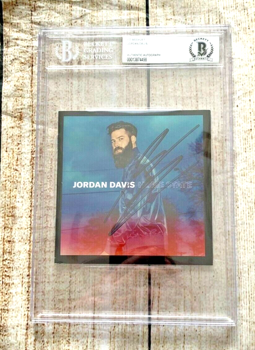 JORDAN DAVIS Autographed Signed CD Booklet HOME STATE Autograph BECKETT Authenticated BAS 