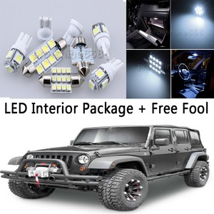 Details About 5x Bulb Car Led Interior Lights Package Kit For 2007 Jeep Wrangler Jk Whk 2 Door