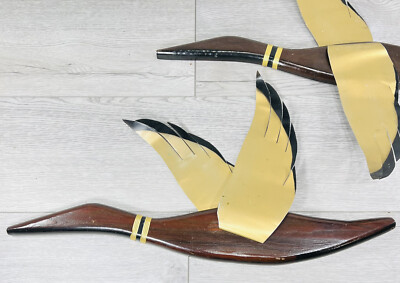 Vintage MCM Flying Ducks Geese Wall Art Set 1960's Retro | eBay