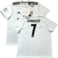 Camiseta local 2018/19 Real Madrid #7 Ronaldo XL Adidas Soccer Farewell CR7 Kit