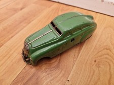 VINTAGE TINPLATE 1940'S SCHUCO 1250 GREEN TOY CAR MADE IN GERMANY