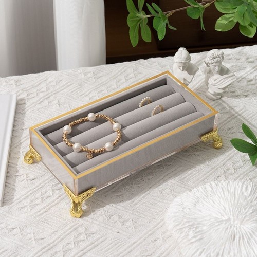 Vintage Jewelry Tray Holder Velvet Jewelry Holder Box Jewelry Display - Picture 7 of 28