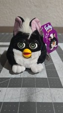 Furby Buddies Plush "Light Please" Black  White Stuffed Animal 1999 Tag Vintage