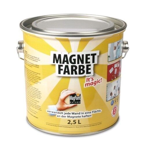 MagnetFarbe Magpaint - magnetische Wandfarbe - 2500 ml Dose -Das Original - Bild 1 von 5